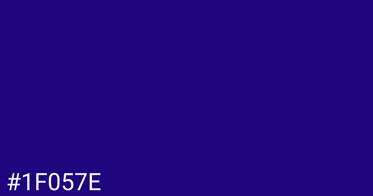 Hex color #1f057e graphic