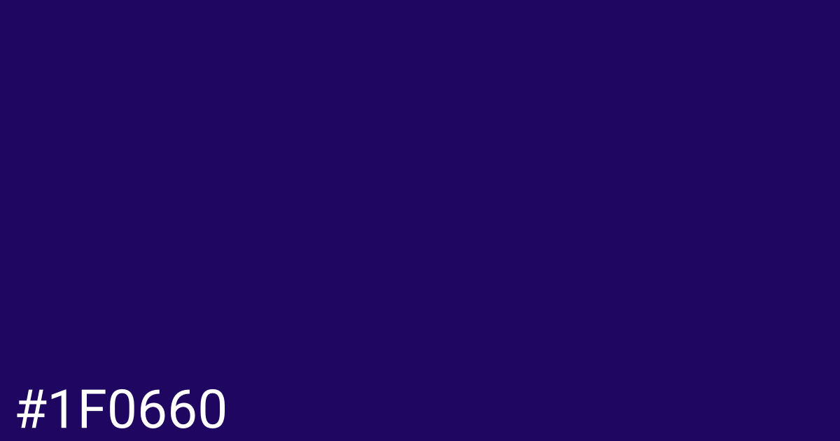 Hex color #1f0660 graphic