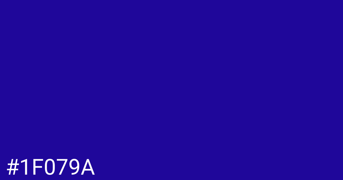 Hex color #1f079a graphic