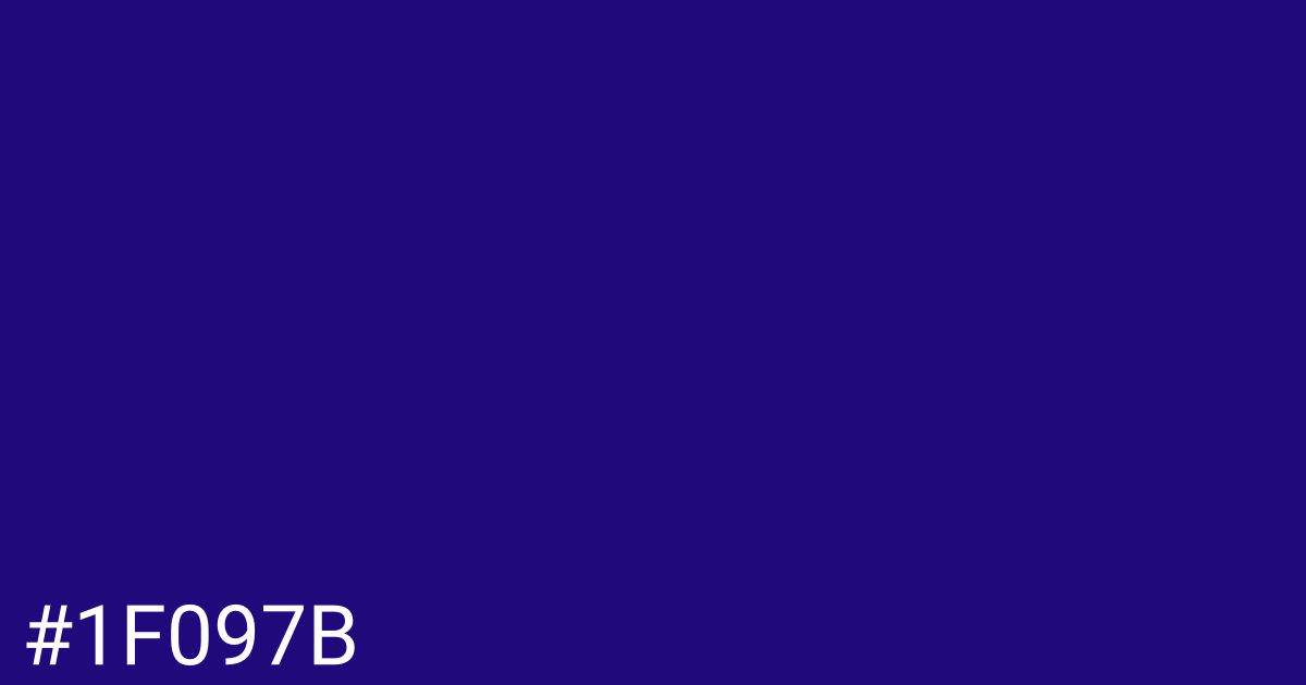 Hex color #1f097b graphic