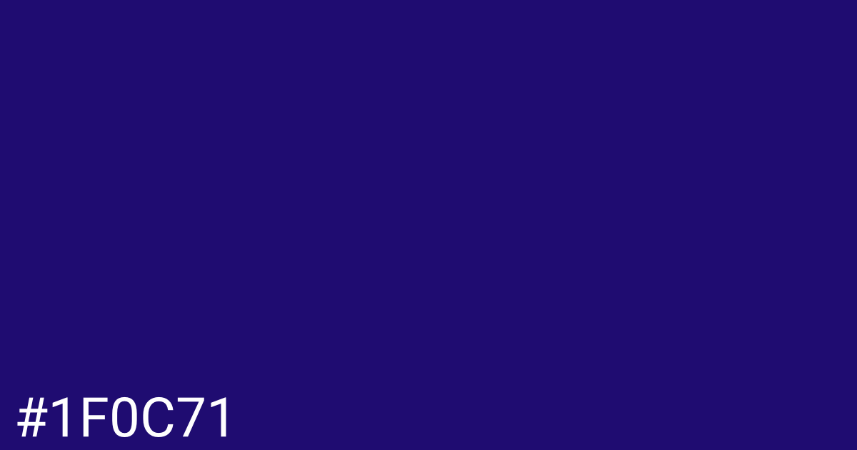 Hex color #1f0c71 graphic