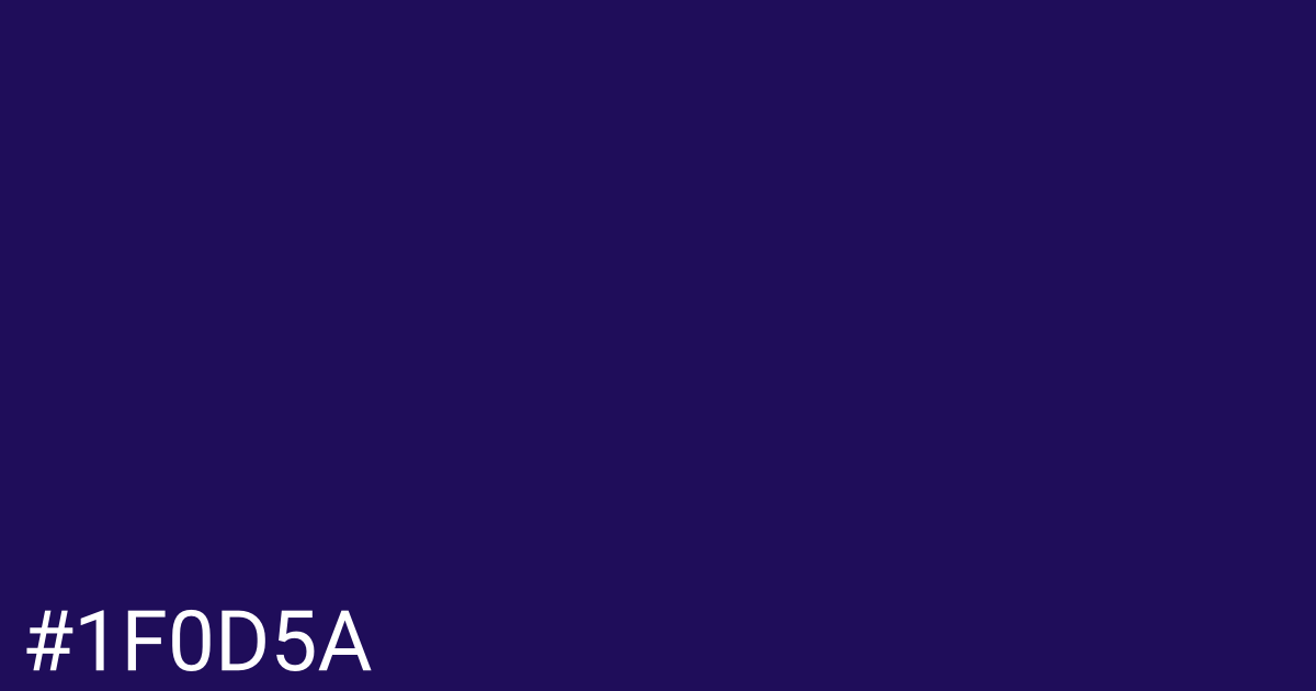 Hex color #1f0d5a graphic