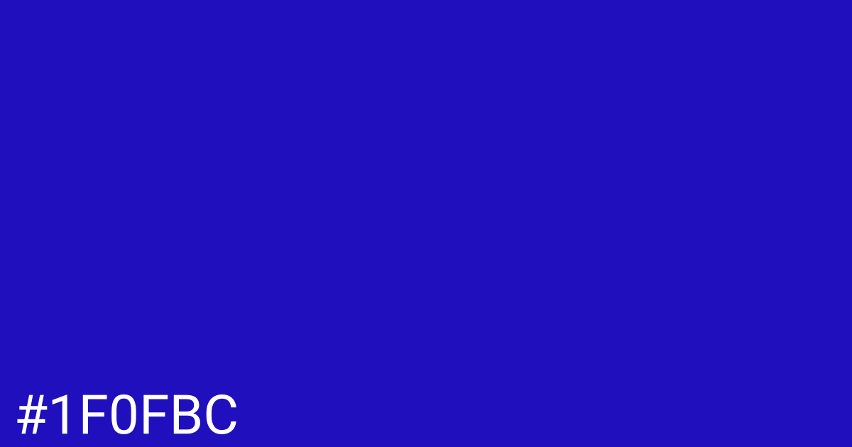 Hex color #1f0fbc graphic