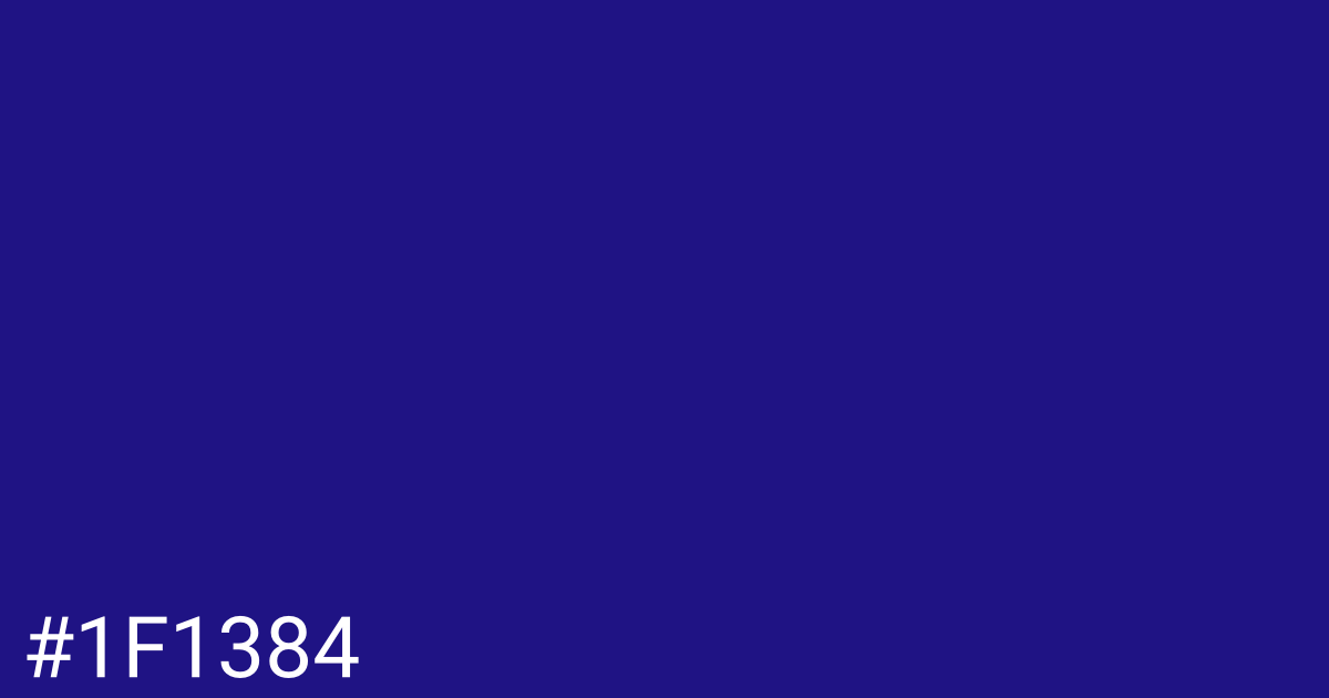 Hex color #1f1384 graphic