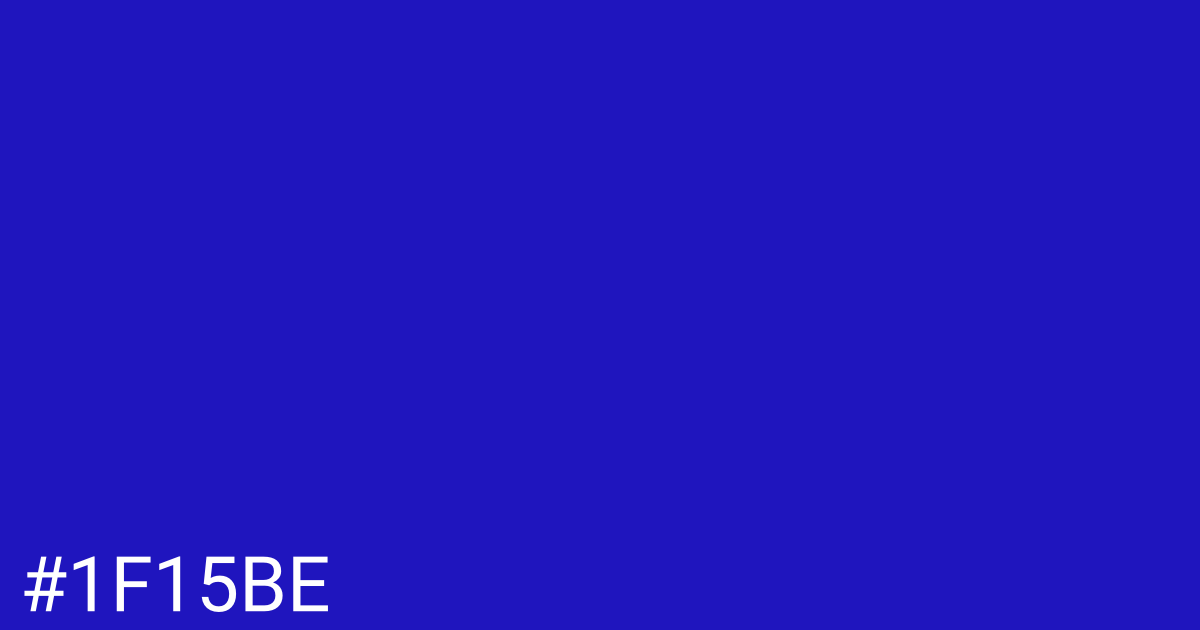 Hex color #1f15be graphic