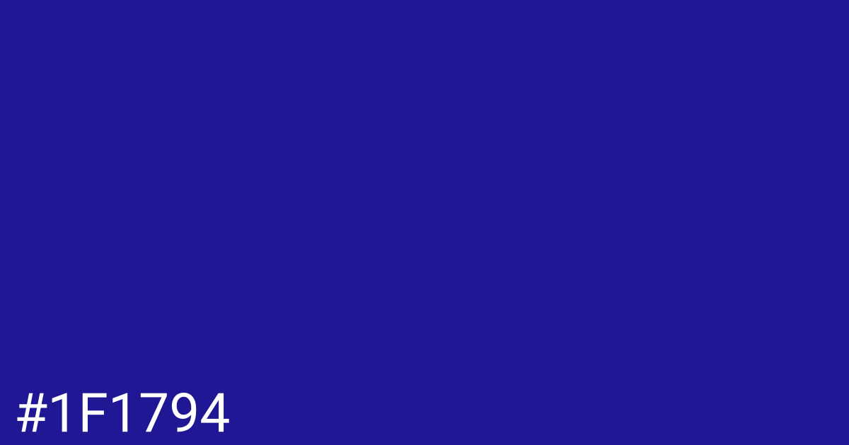 Hex color #1f1794 graphic