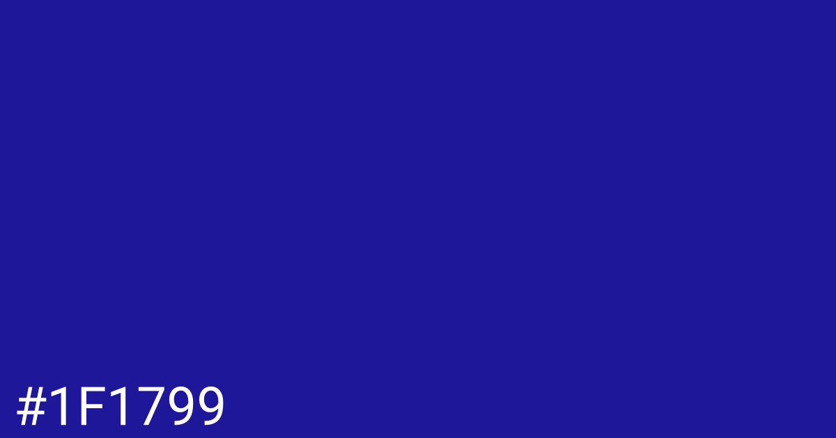 Hex color #1f1799 graphic