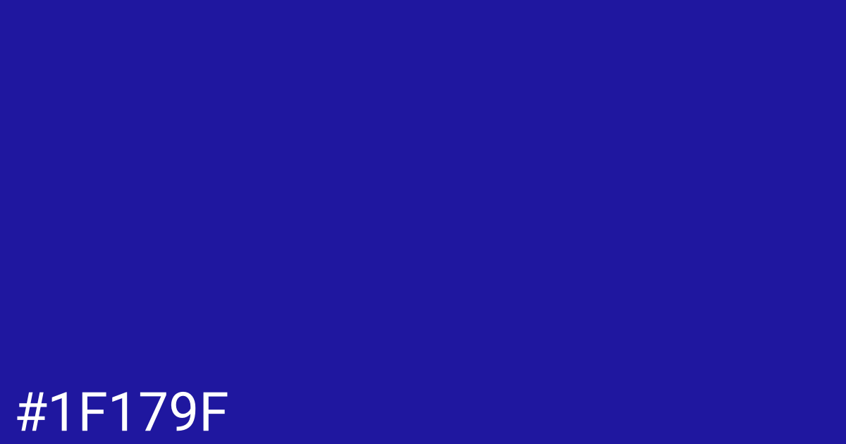 Hex color #1f179f graphic