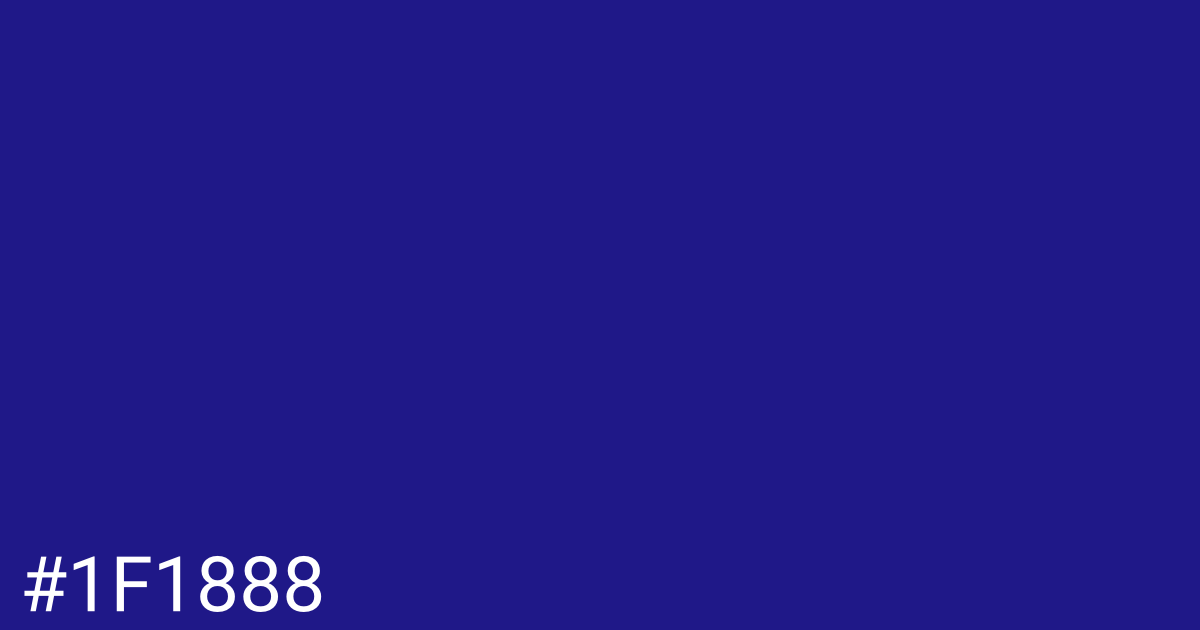 Hex color #1f1888 graphic