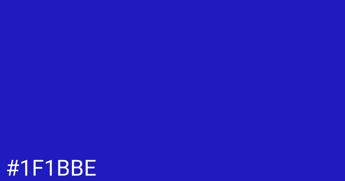 Hex color #1f1bbe graphic