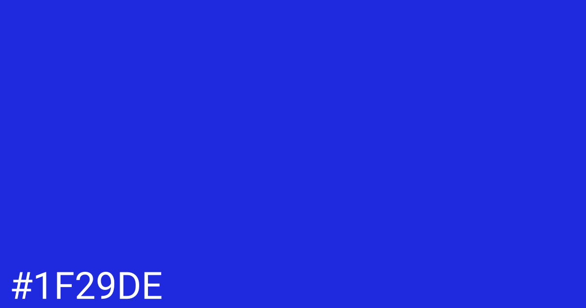 Hex color #1f29de graphic