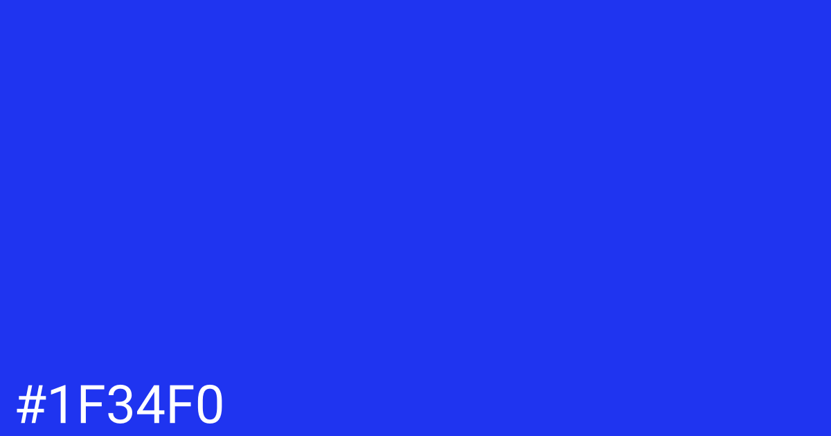 Hex color #1f34f0 graphic