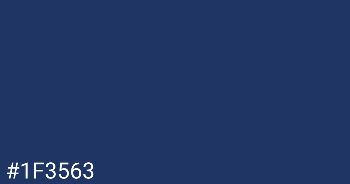 Hex color #1f3563 graphic