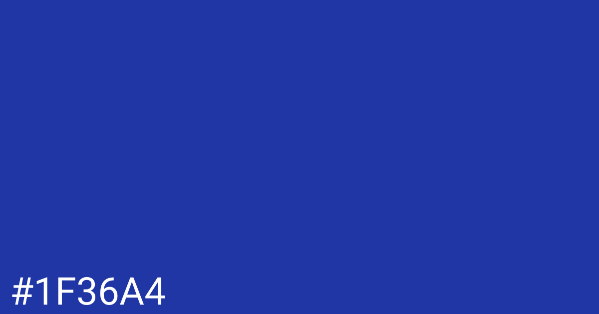 Hex color #1f36a4 graphic
