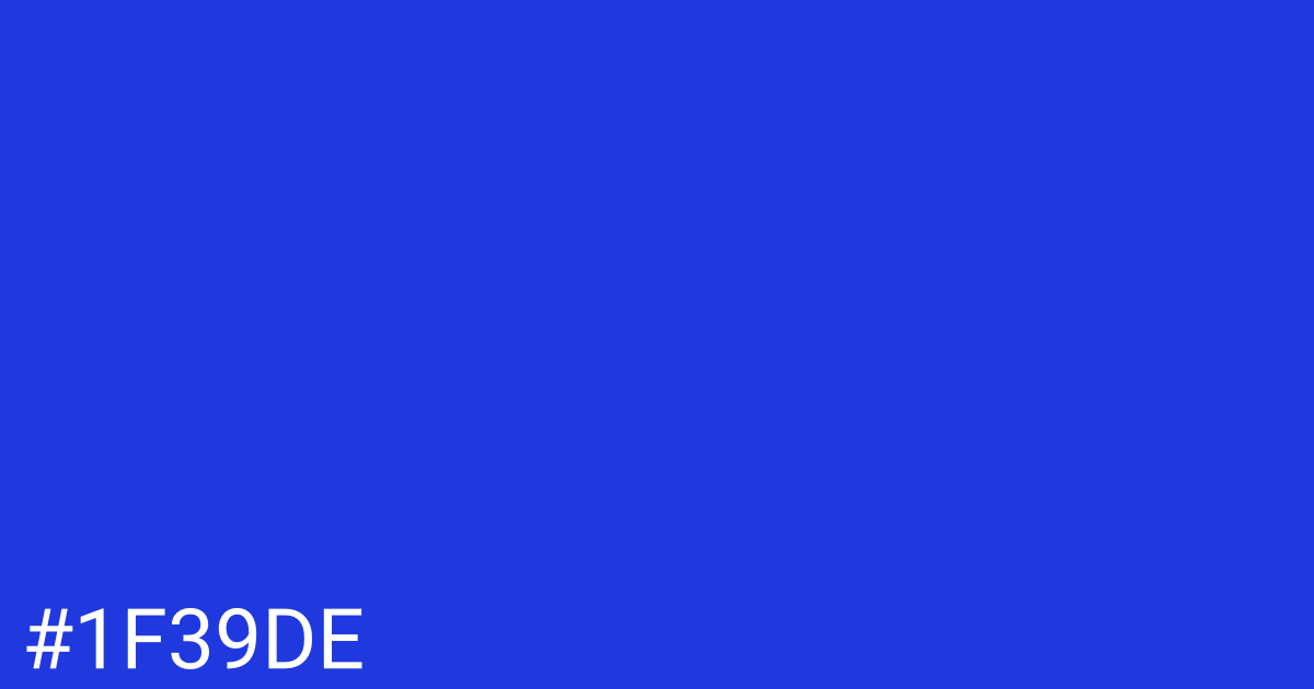 Hex color #1f39de graphic