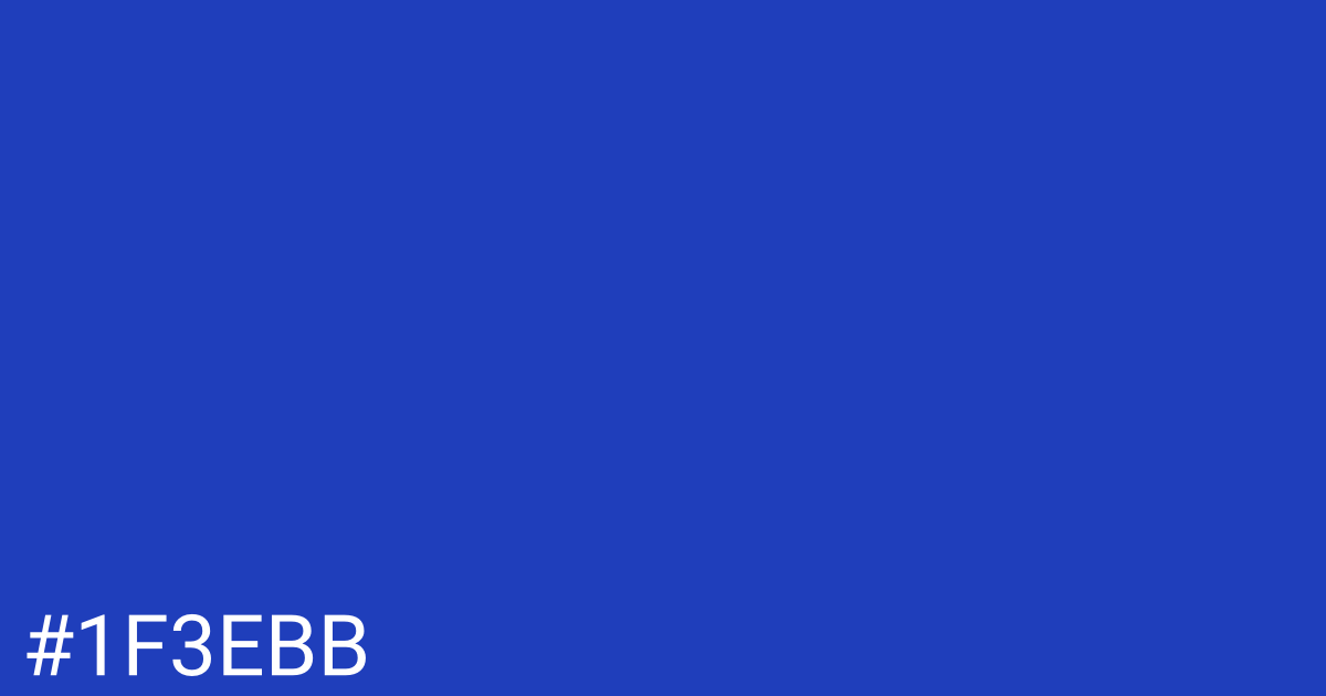 Hex color #1f3ebb graphic