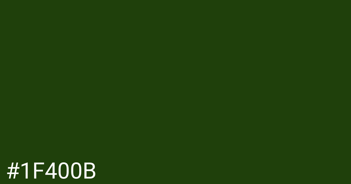 Hex color #1f400b graphic
