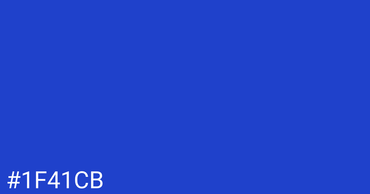 Hex color #1f41cb graphic