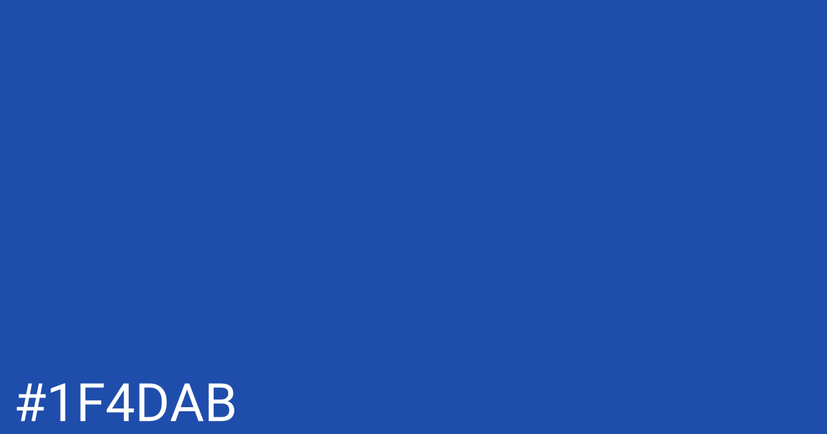 Hex color #1f4dab graphic