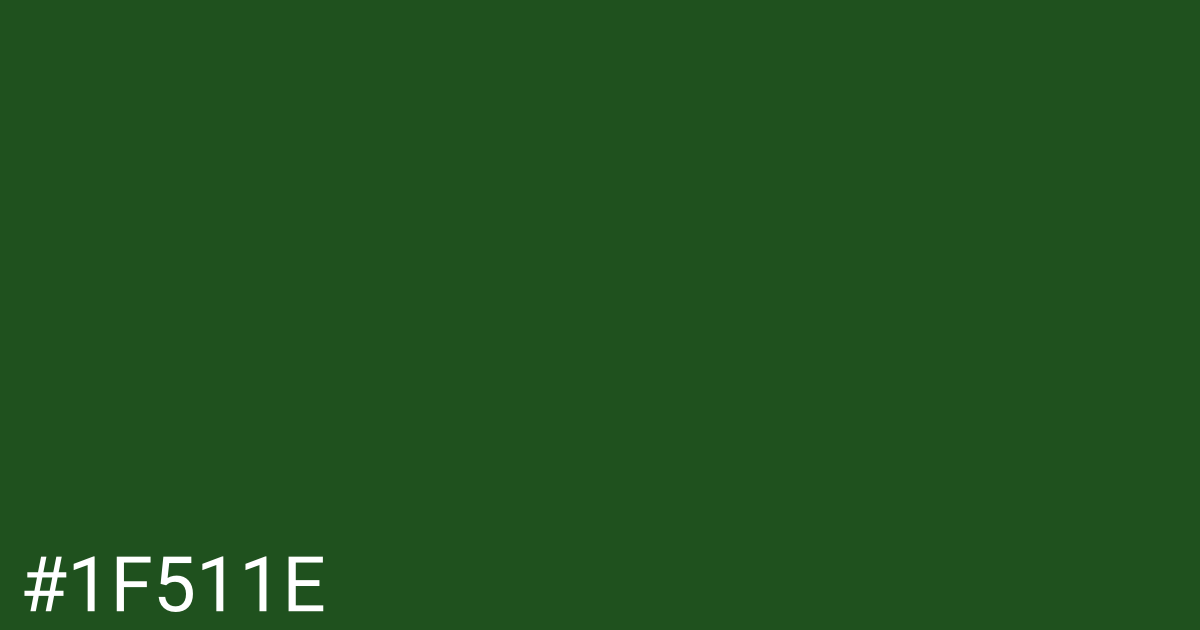 Hex color #1f511e graphic