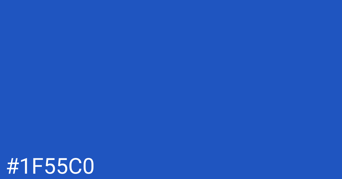 Hex color #1f55c0 graphic