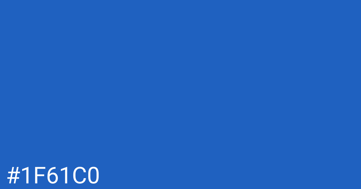 Hex color #1f61c0 graphic