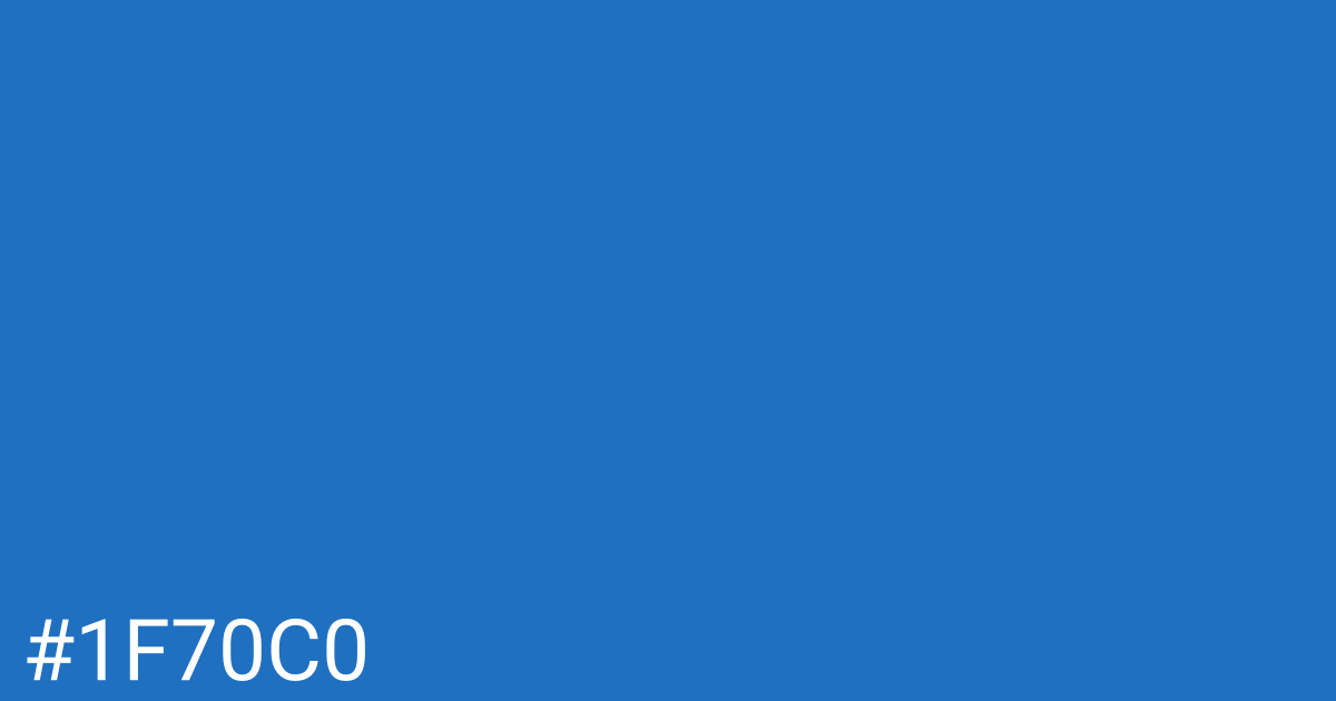 Hex color #1f70c0 graphic