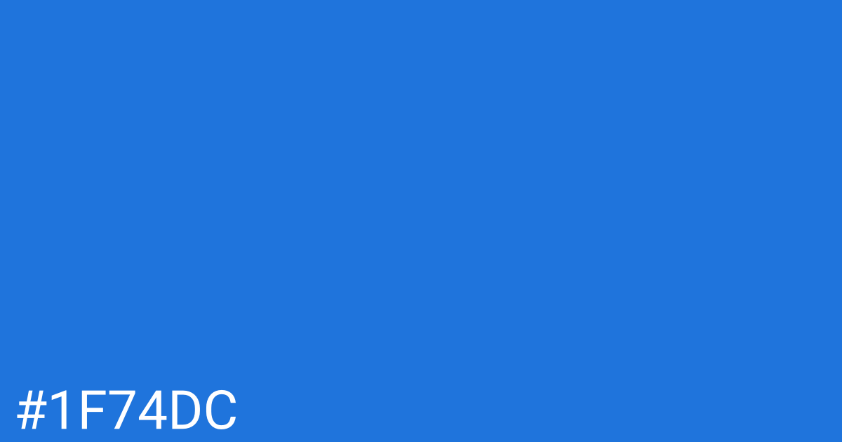 Hex color #1f74dc graphic