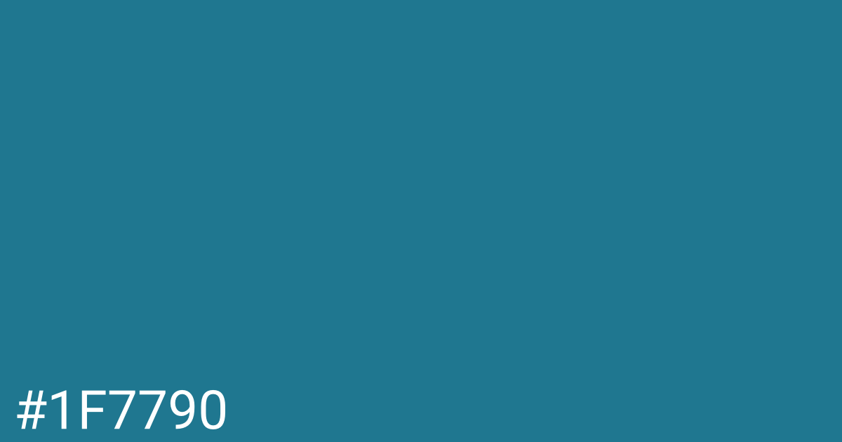 Hex color #1f7790 graphic