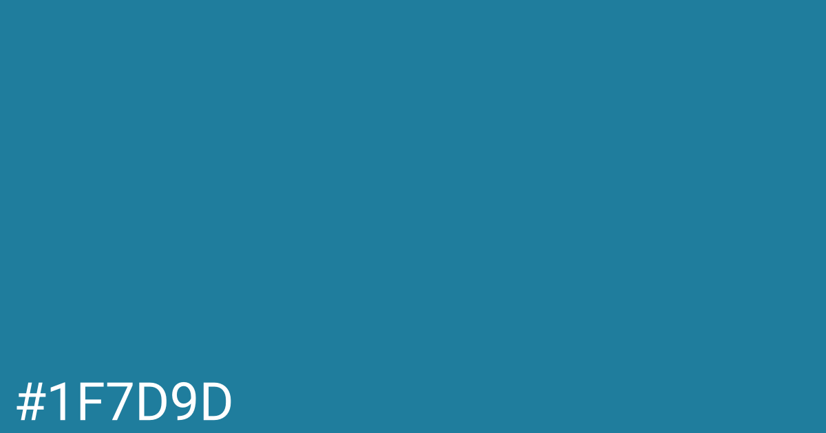 Hex color #1f7d9d graphic