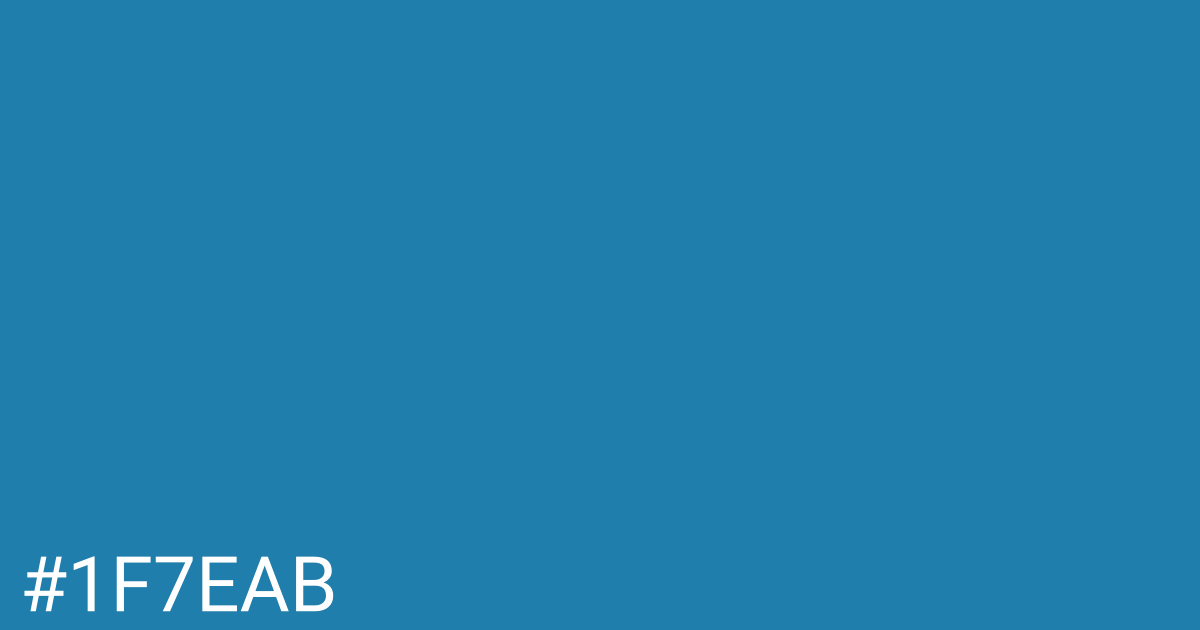 Hex color #1f7eab graphic
