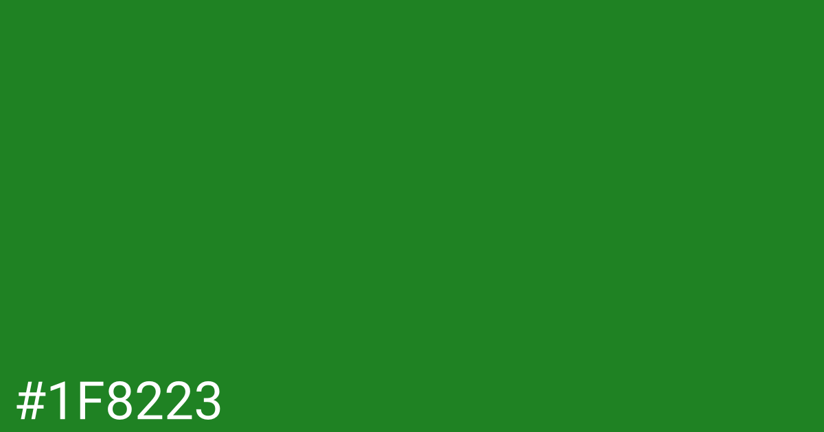 Hex color #1f8223 graphic