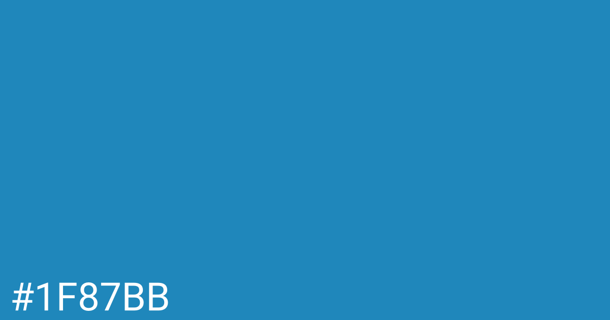 Hex color #1f87bb graphic