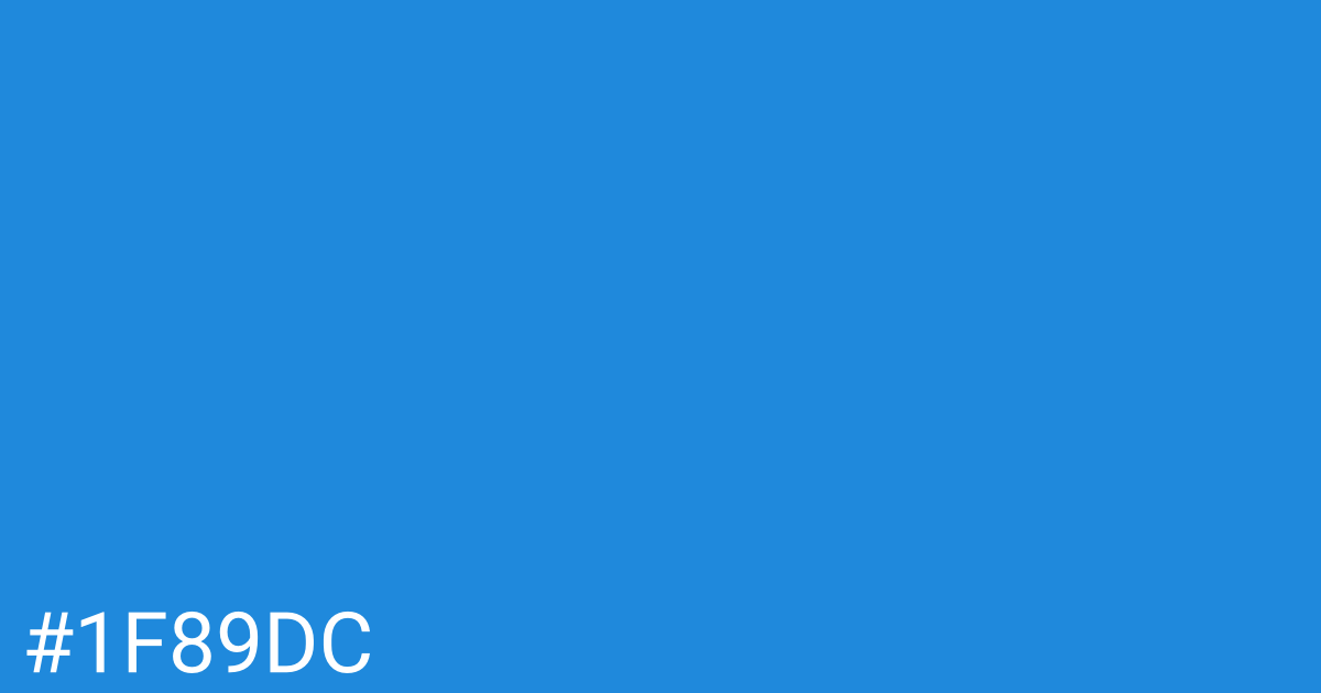 Hex color #1f89dc graphic