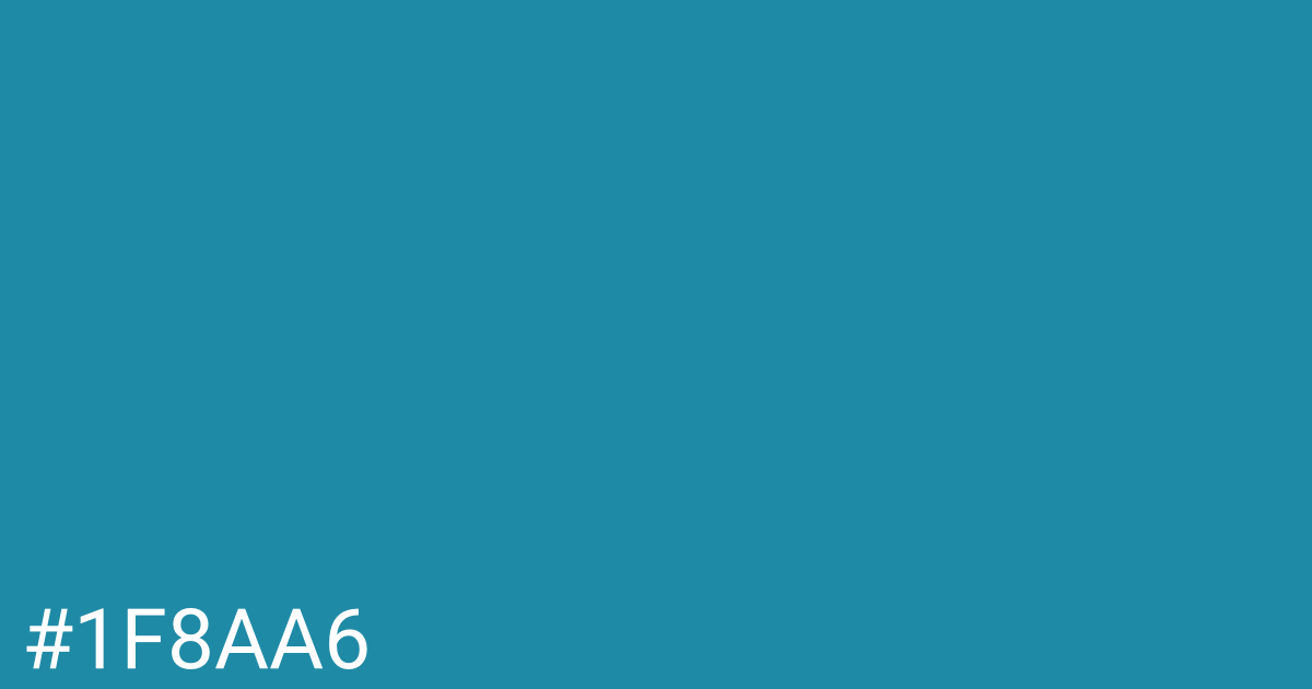 Hex color #1f8aa6 graphic