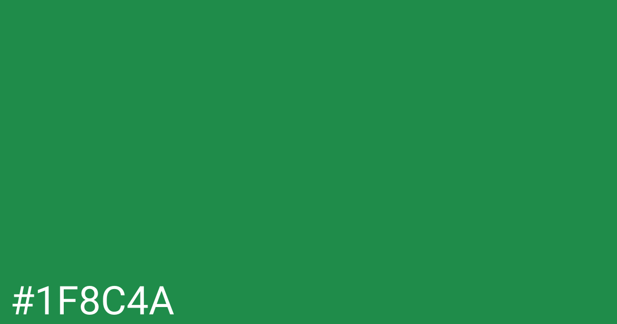 Hex color #1f8c4a graphic