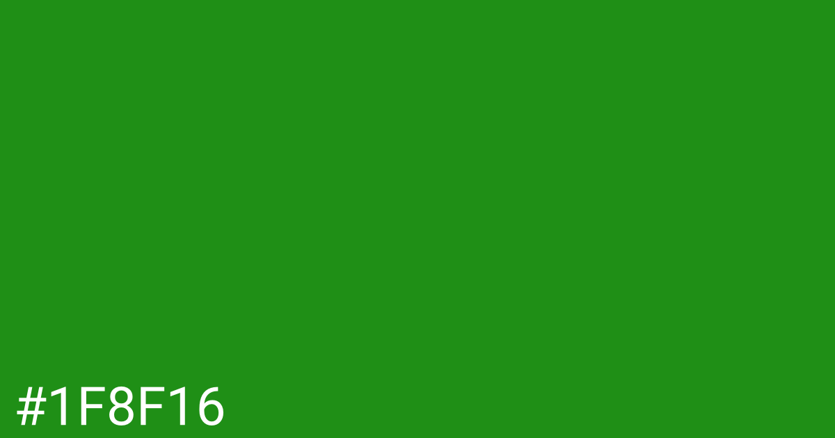 Hex color #1f8f16 graphic