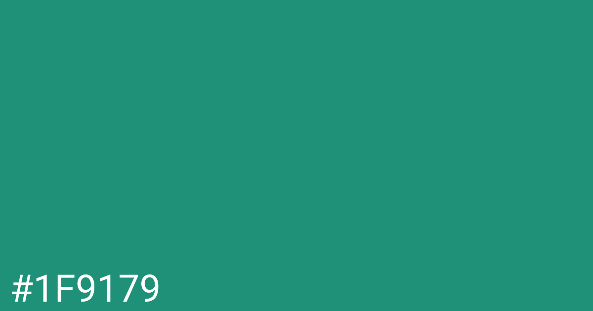 Hex color #1f9179 graphic
