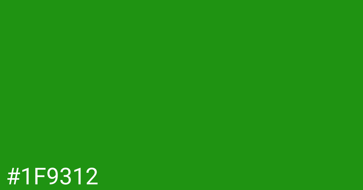 Hex color #1f9312 graphic