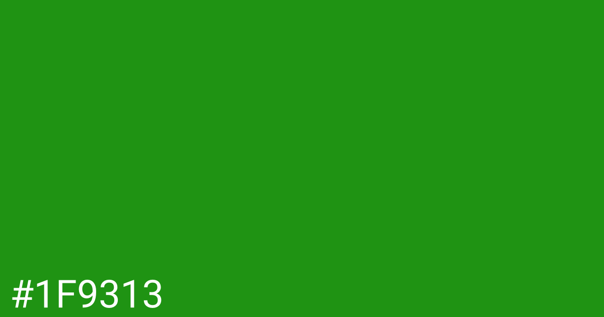 Hex color #1f9313 graphic