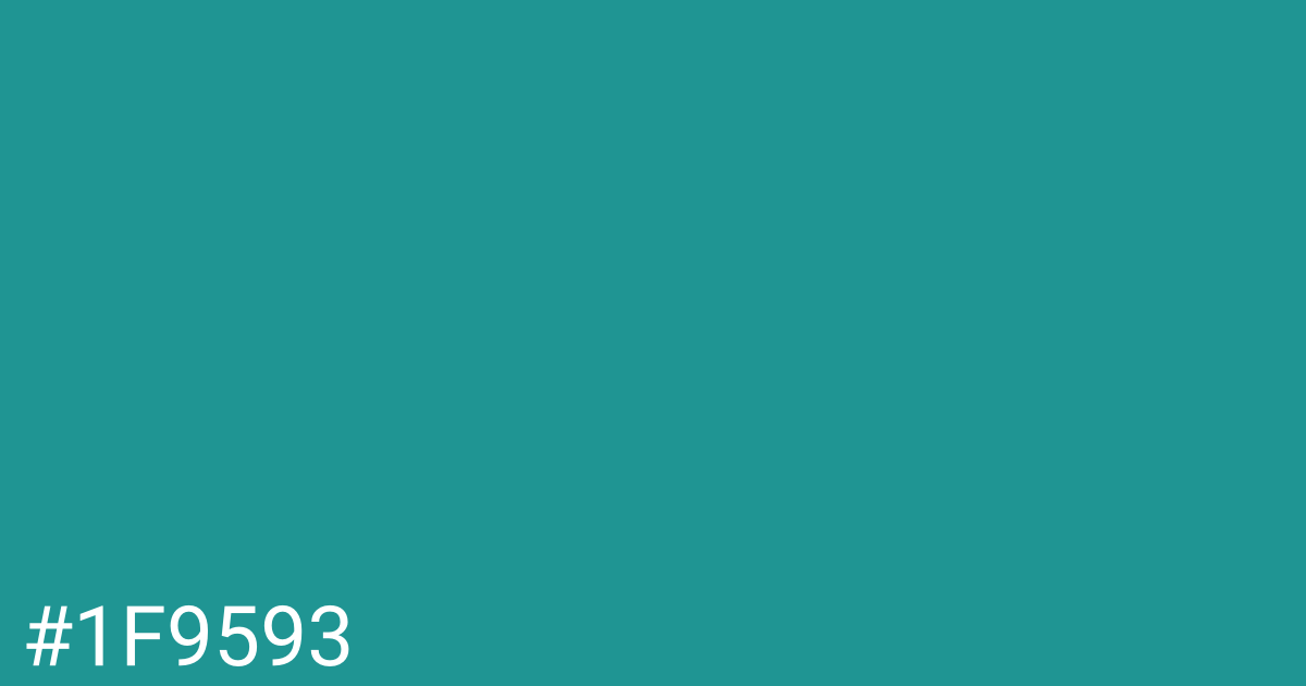 Hex color #1f9593 graphic