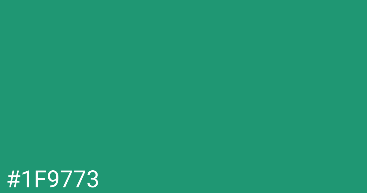 Hex color #1f9773 graphic