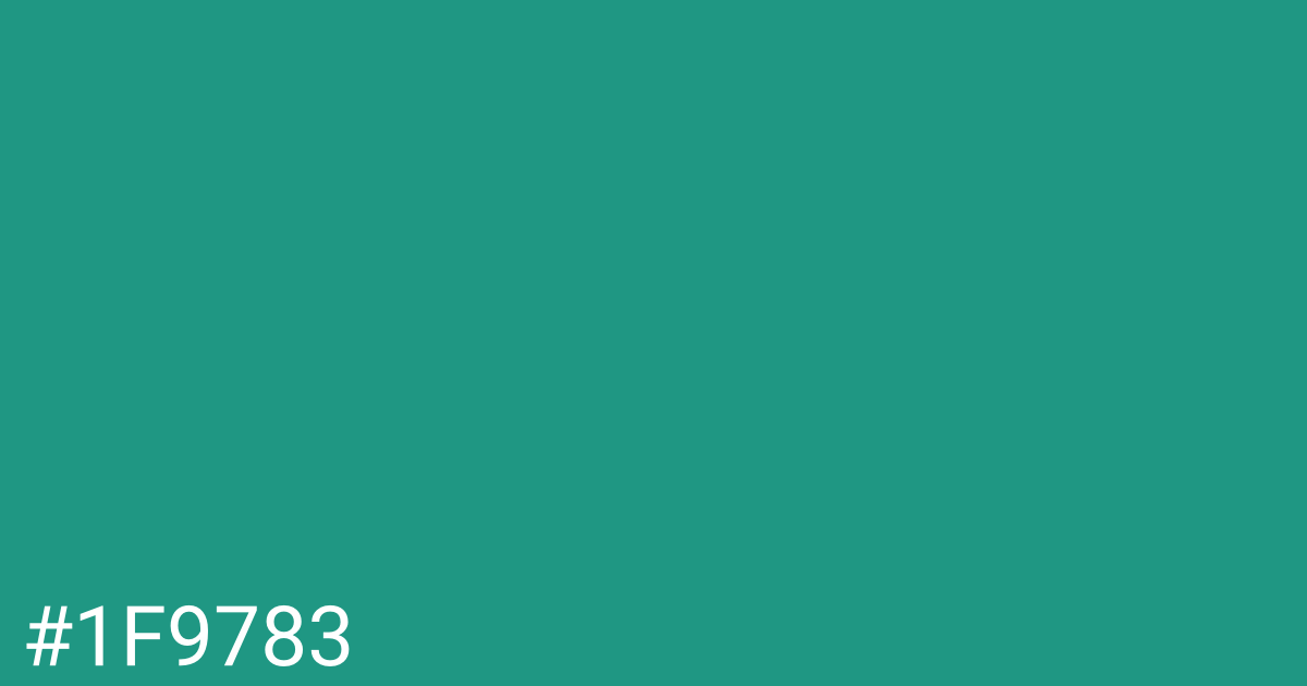 Hex color #1f9783 graphic