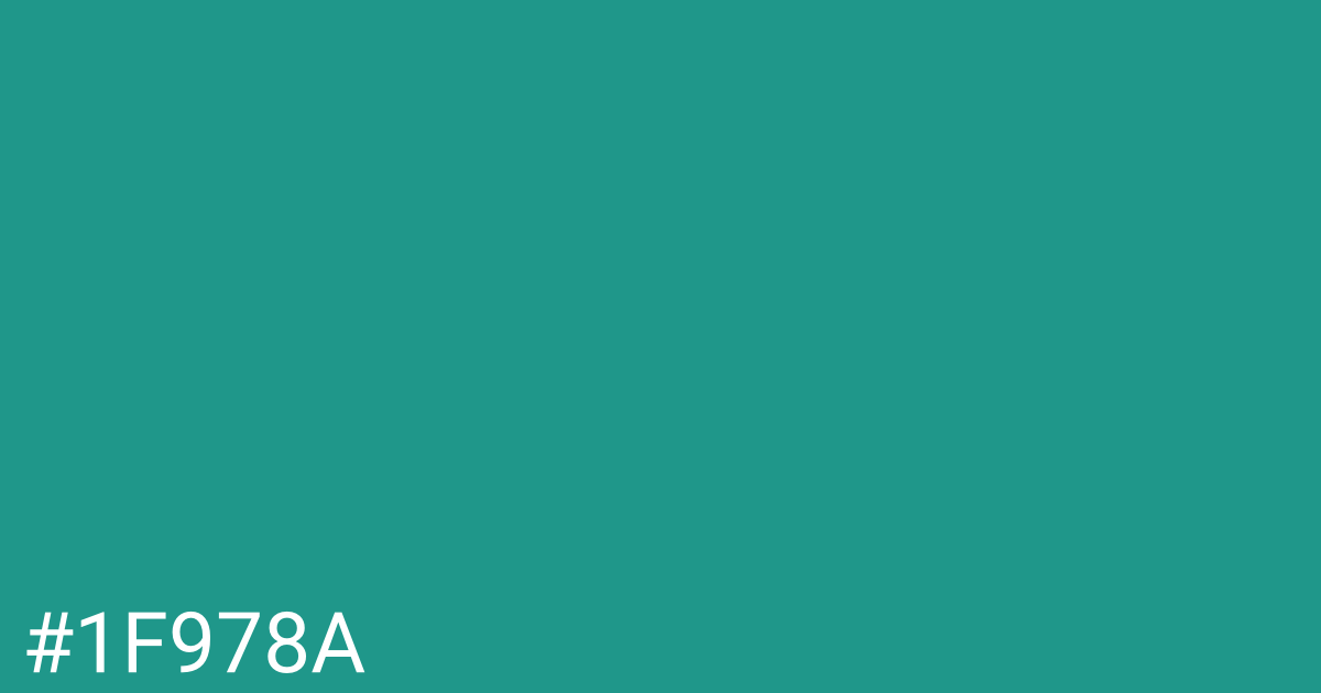 Hex color #1f978a graphic