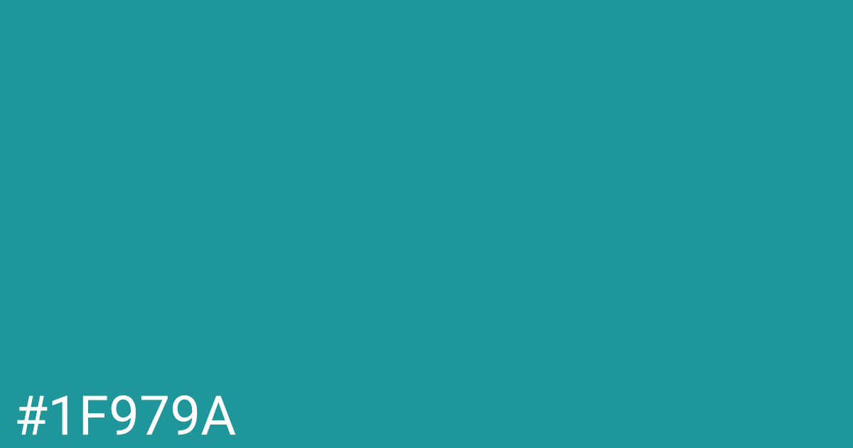 Hex color #1f979a graphic