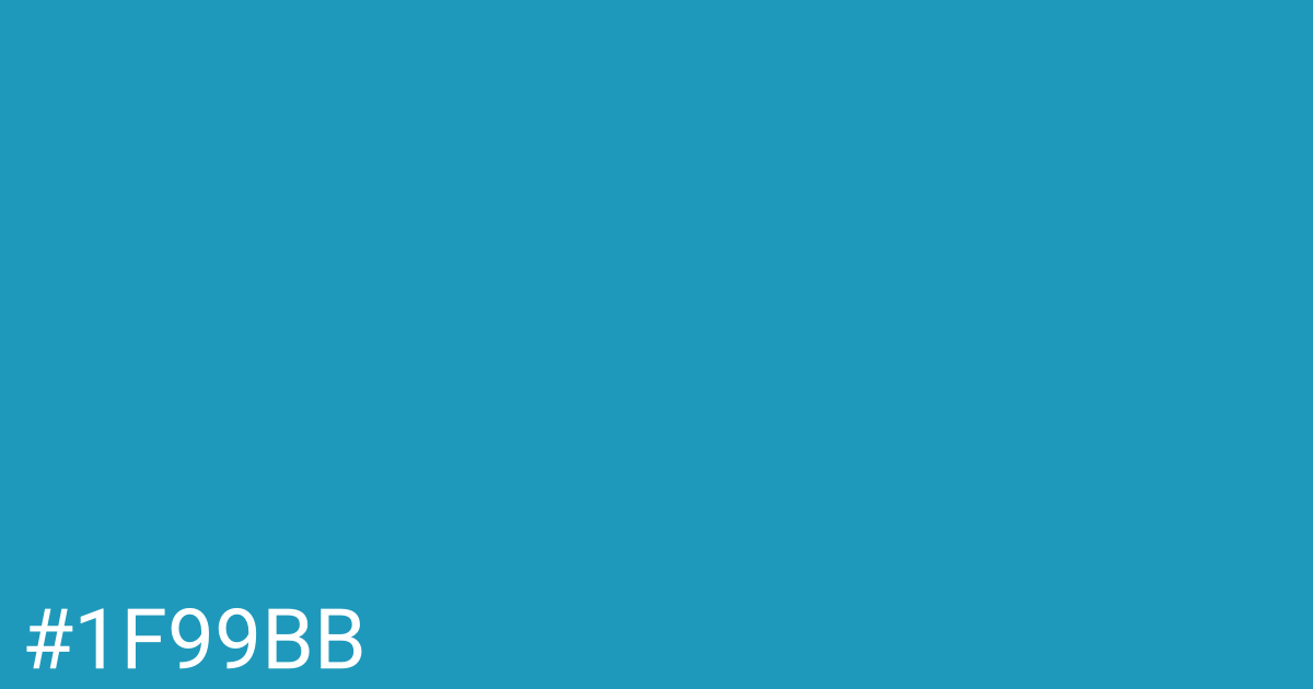 Hex color #1f99bb graphic