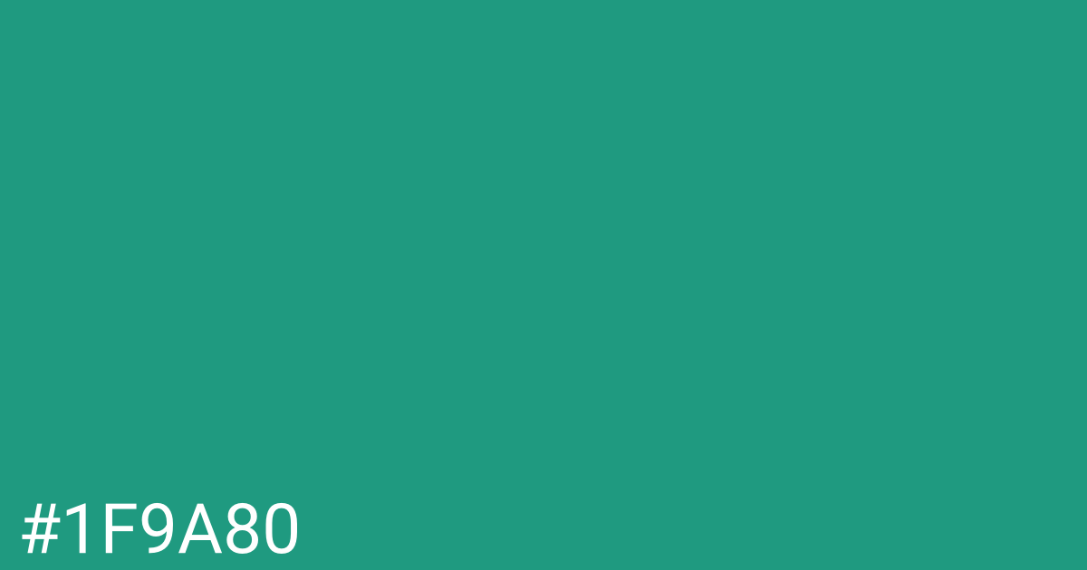 Hex color #1f9a80 graphic