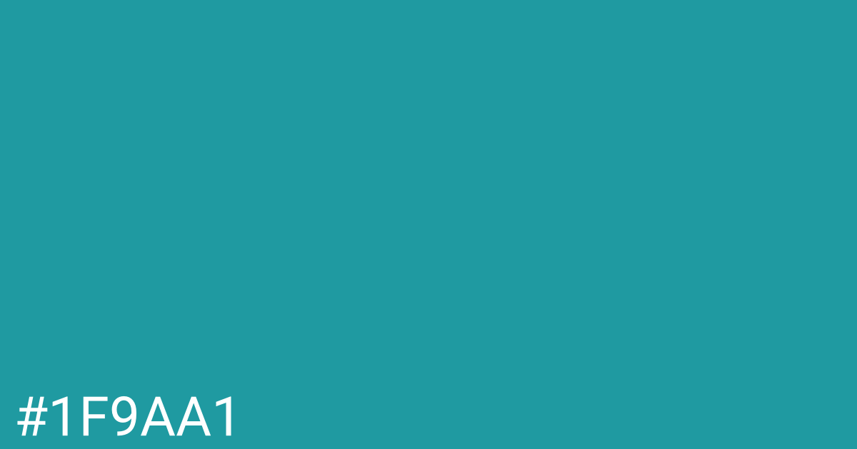 Hex color #1f9aa1 graphic