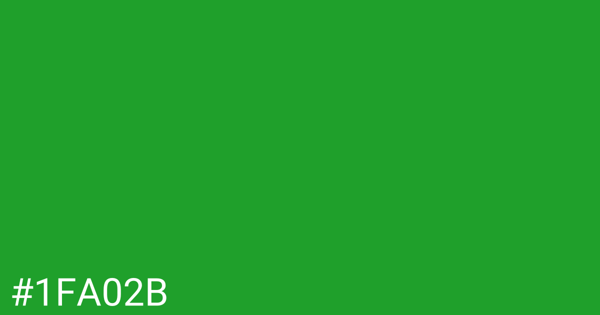 Hex color #1fa02b graphic