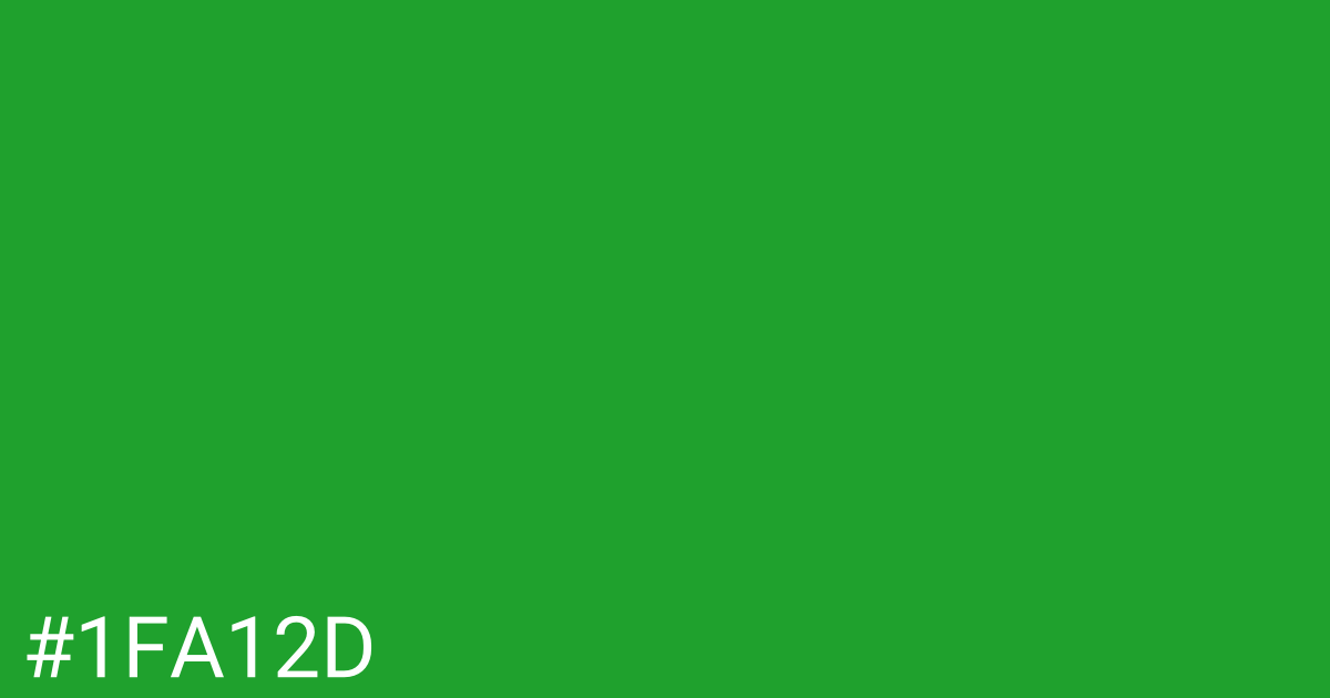 Hex color #1fa12d graphic